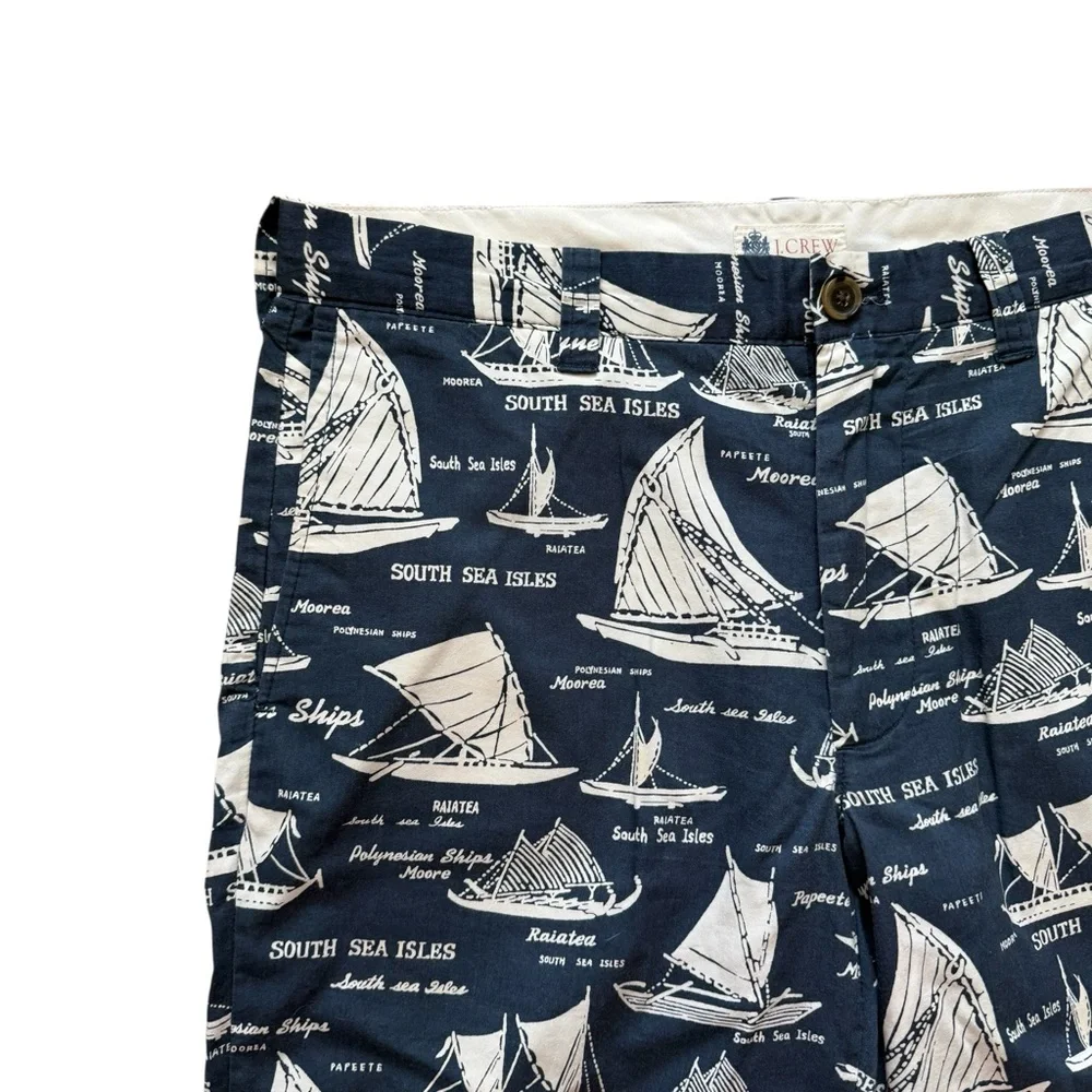 J.Crew Nautical Theme Print Shorts Size 32